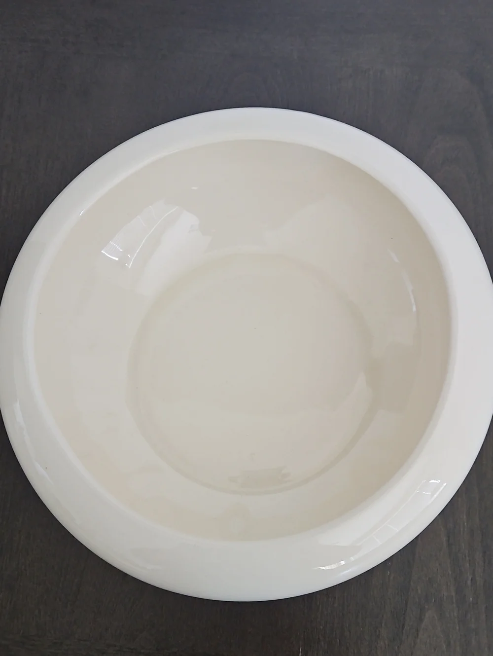 Cream Ceramic Round Decorative Bowl